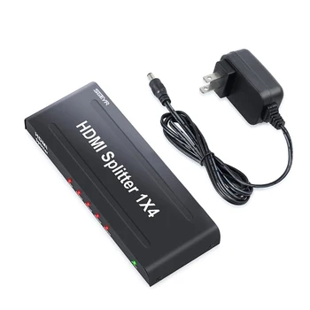 

1x4 HDMI Splitter SGEYR 4 Way HDMI Splitter 1 Input 4 Output Smart 1 to 4 Splitter Support Full HD 1080P,3D multimedia