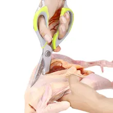 7 в 1 Многофункциональный Кухня инструменты Нержавеющая сталь тяжелых Кухня ножницы с магнитным держателем