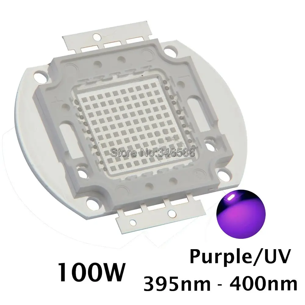 100 Вт Epileds 42Mil Ультрафиолетовый чип светильник кой мощности 365nm-370NM 380nm-385nm 395-405nm