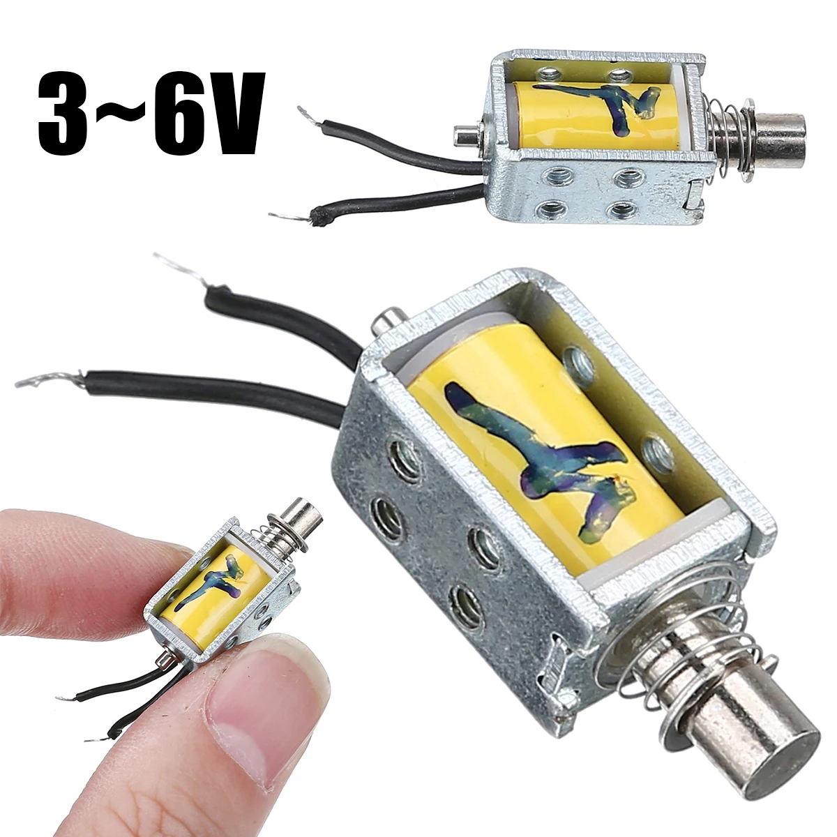 High Quality Mini DC Solenoid Electromagnet 3~6V Push Pull Through Type Electric Magnet For Push Pull Electromagnet Accessories