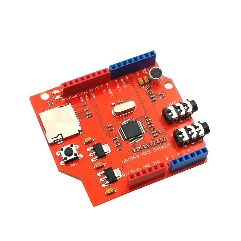 

VS1053 VS1053B Stereo Audio MP3 Player Shield Record Decode Development Board Module With TF Card Slot For Arduino UNO R3 One