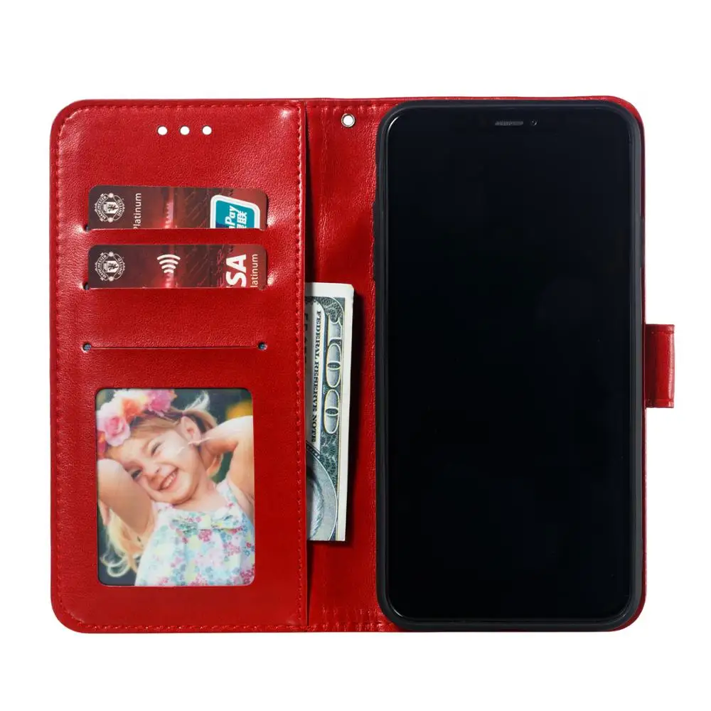 Чехол Sun Fower для iPhone 7 8 Plus X XS XR XSMax блестящий кожаный бумажник чехлы из ПУ кожи с