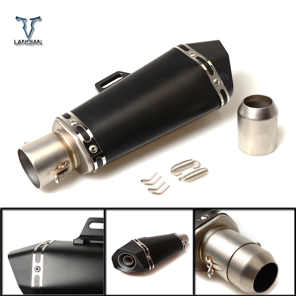 

36-51mm Universal CNC Motorcycle Moto Bike Exhaust Pipe With Muffler For Honda VFR800 cbr 1100xx cbr125r cb599 hornet cbr600f