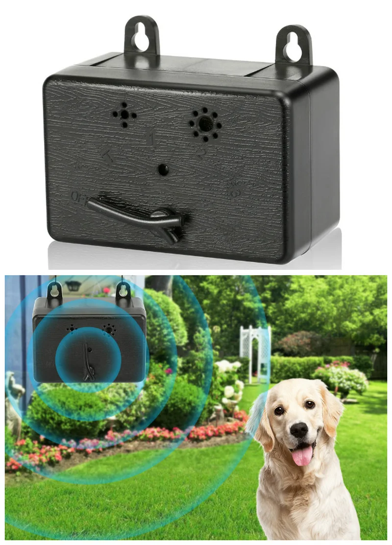 Outdoor Pet Dog Anti Barking Ultrasonic Training Device Infrared Dog