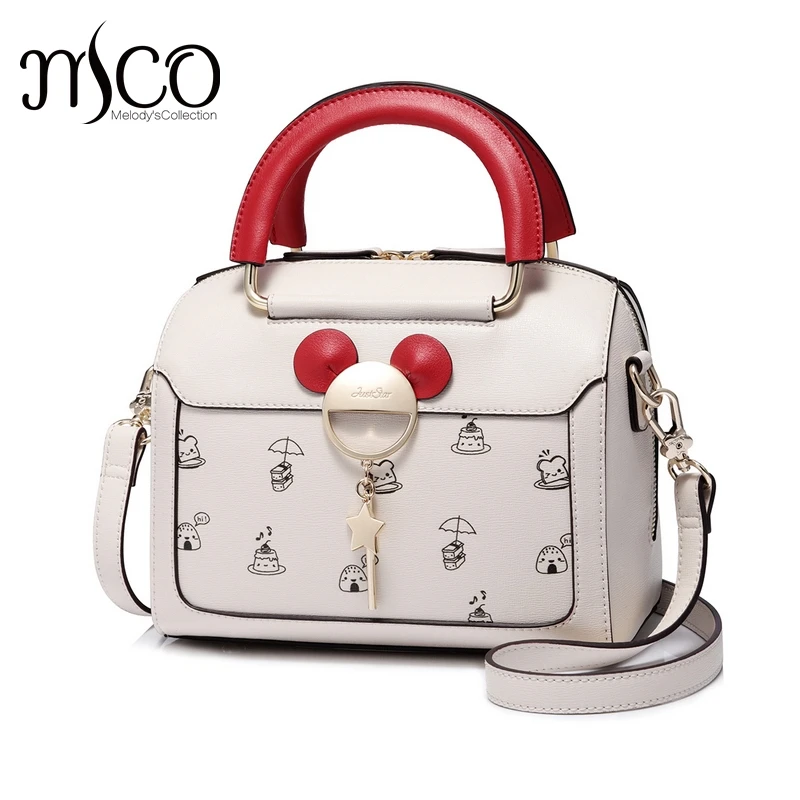 

Just Star 2017 luxury designer women handbags Mickey Braccialini Shoulder Bag Lady Women Messenger bolsa feminina Crossbody Bags