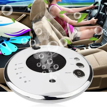 

Solar Powered Car Round Shape Negative Ion Diffuser Air Purifier Vehicle Phone Holder Charger Mist Maker Fogger