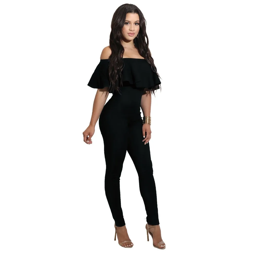 Fashion brand Rompers Womens Jumpsuit Summer Jumpsuits for Women 2018 Short Sleeve Ruffle