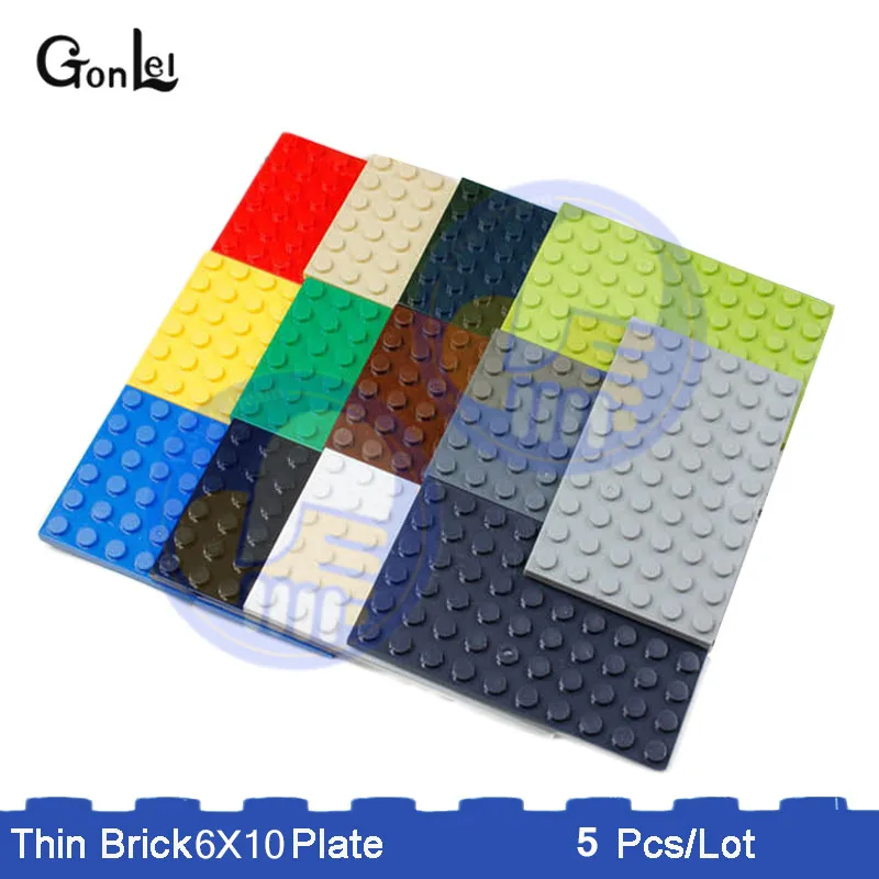 

5Pcs/Lot MOC Brick Plate 6x10 Baseplates Building Block Accessory DIY Creative Toys Compatible with 3033 Bricklink