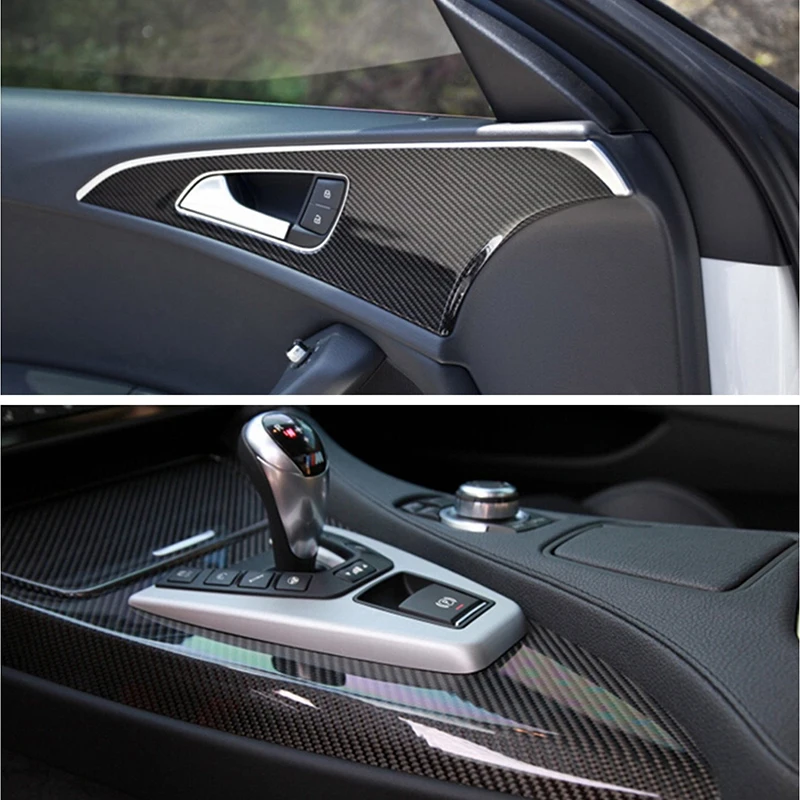 

152cm*10cm 6D Car stickers and decals styling tuning Carbon Fiber Vinyl Film Waterproof Sticker Car Wrap Roll auto Accessories