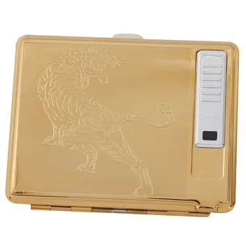 

Cigarette Box with Removable USB Electronic Lighter Flameless Windproof Tobacco Cigarette Case Lighter Hold 20 Pcs Cigarettes