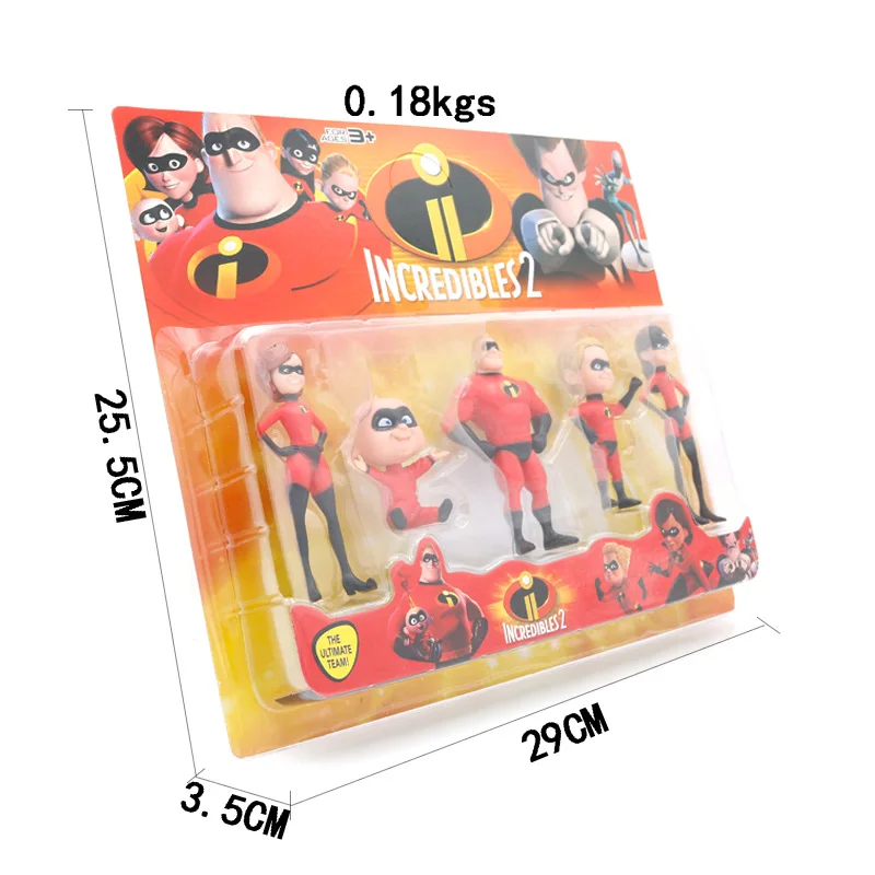 The Incredibles 2 Elastigirl & Dash Junior Supers Parr Jack Parr Elastigirl PVC Action Figure Toys