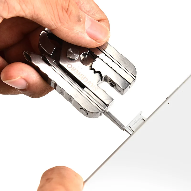 

Multi-function Outdoor tool EDC equipped with Mini forceps, key Ring, Mobile Card, Digital screwdrive