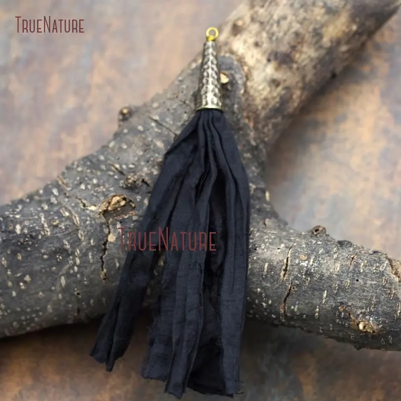 20171013-PT7903- Sari Silk Tassel Electroplating Bronze Color Natural Irregular Surface-5.4inch-3.48g_6