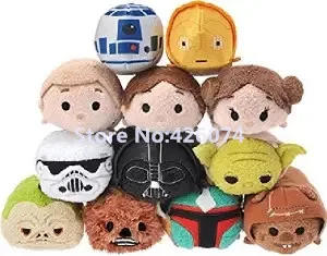 

New Star Wars Yoda Leia Stormtrooper Jabba the Hutt Boba Fett Han Solo Chewbacca Mini Plush Smartphone Cleaner Kids Stuffed Toys