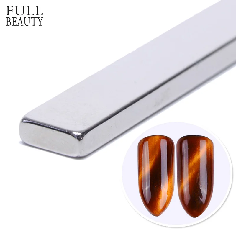 

Full Beauty 1pcs 3D Strong Cat Eye Magnet Stick Slice for UV Gel Varnish Nail Tool 3D Line Stripe Effect Nail Gel Decor CH556-1