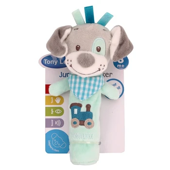 

High Quality Safety Plush PP Cotton Baby Lathe Hanging Ring Animal Rattle Crib Hanging Baby Stroller Toys Teethers Stuffed Doll