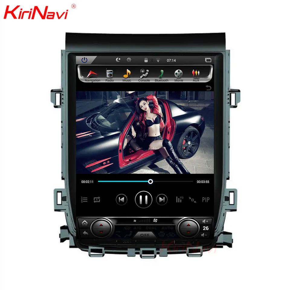 KiriNavi de pantalla Vertical Tesla estilo 12,1 pulgadas Android 7,1 Radio del coche para Toyota Alphard estéreo para coche Dvd GPS de navegación 2007 -2013