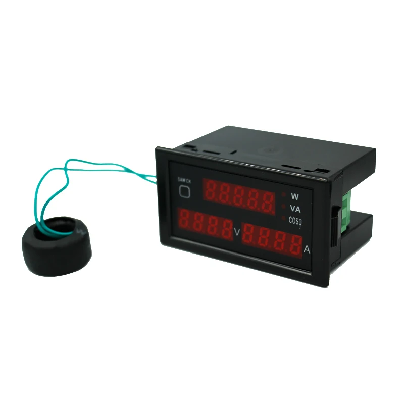 50 шт. по dhl FedEx 4 в 1 цветной экран светодиодный индикатор напряжения тока Электрический детектор энергии вольтметр переменного тока Амперметр 100A 39