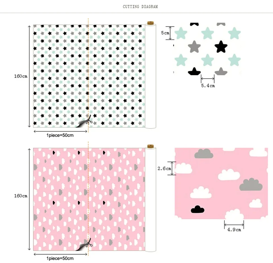 Саржевая хлопковая ткань с принтом для шитья, Лоскутная Ткань со звездами и облаками, детские постельные принадлежности, простыни, одежда для сна, детское платье, юбка, материал