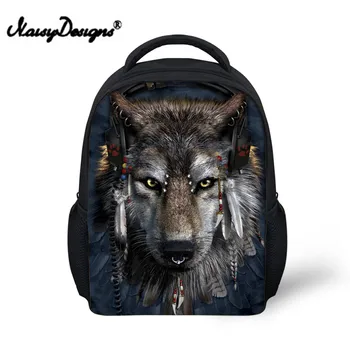 

Children School Bag 3D Animal Shark Wolf Printed Boys Schoolbag Cute Child Kindergarten Book bags Mochila Kids 2018