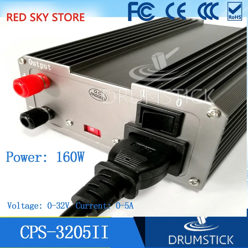 Гоферт CPS-3205 II CPS-3205II 160W(110Vac/220Vac) 0-32 V/0-5A, компактный цифровой Регулируемый источник питания постоянного тока