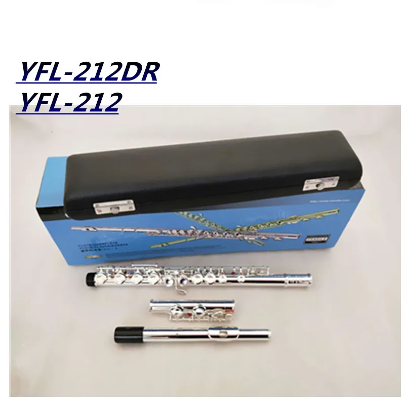 

Genuine new flute YFL-212DR music instrument 16 hole E key closed music C primary flute Gold plated With Mouthpiece performance