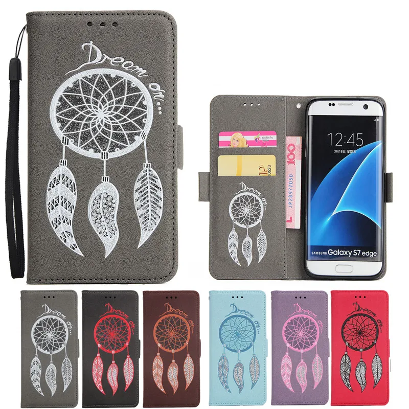 

Leather Wallet Case For Samsung Galaxy S7 Edge S6 S8 Plus S5 A3 A5 A7 J3 J5 J7 Prime 2016 2017 Soft TPU Coque Capa Cover Dream