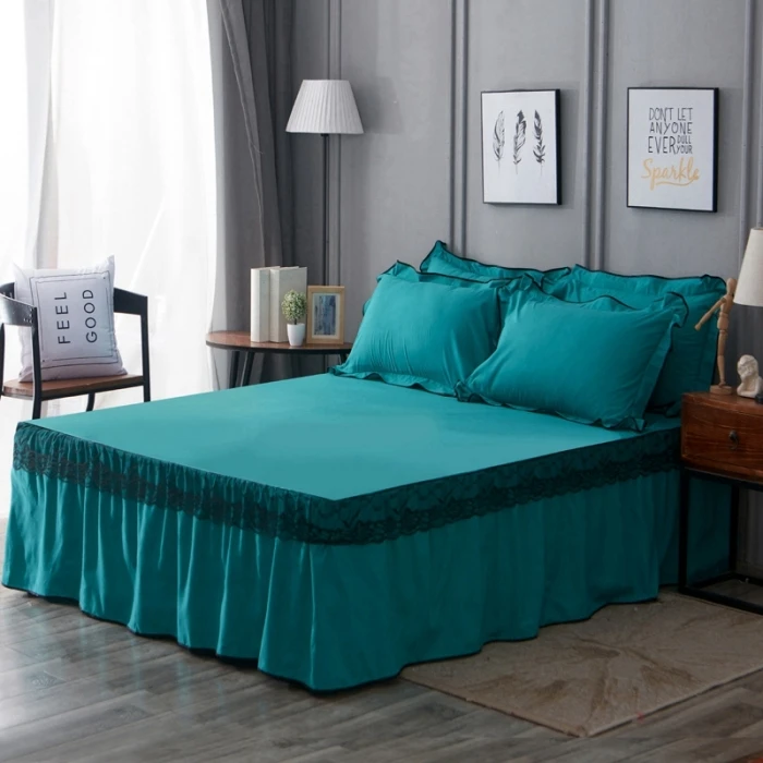 

Wholesale Sanding Lace Bed Skirt Bedspread Fashion Queen King Size Bed Skirt Fitted Sheet Single Double Bed Sheet Fitted Sheet