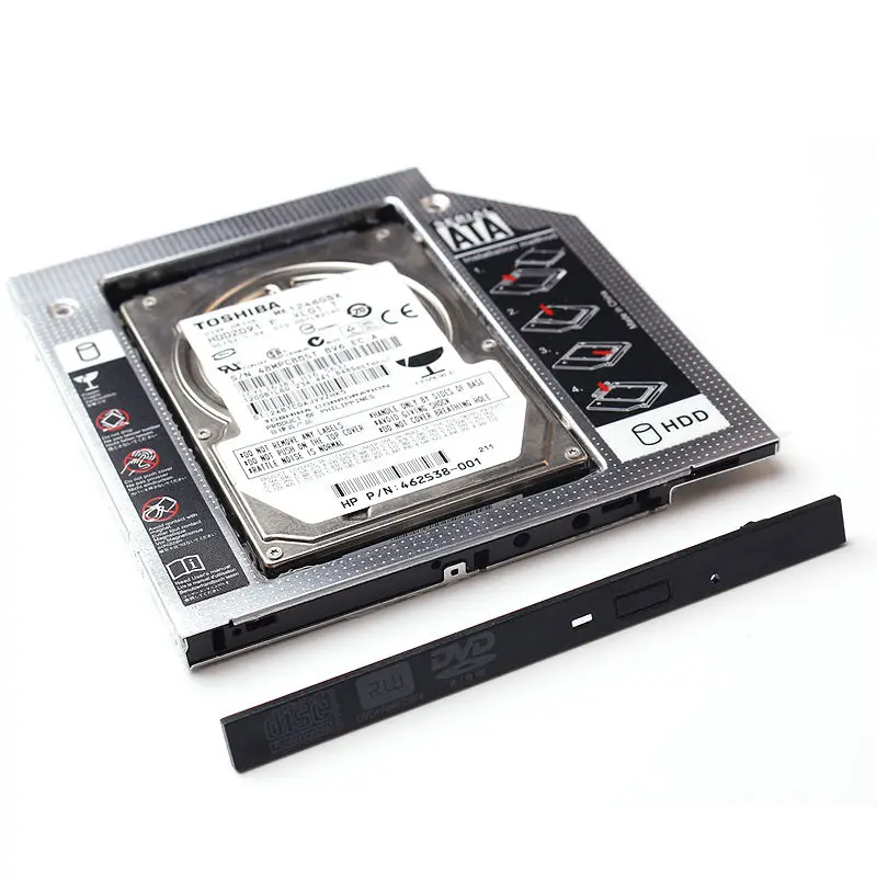 Универсальный Корпус для жесткого диска 9 5 мм SATA на 2 &quot корпус SSD оптический