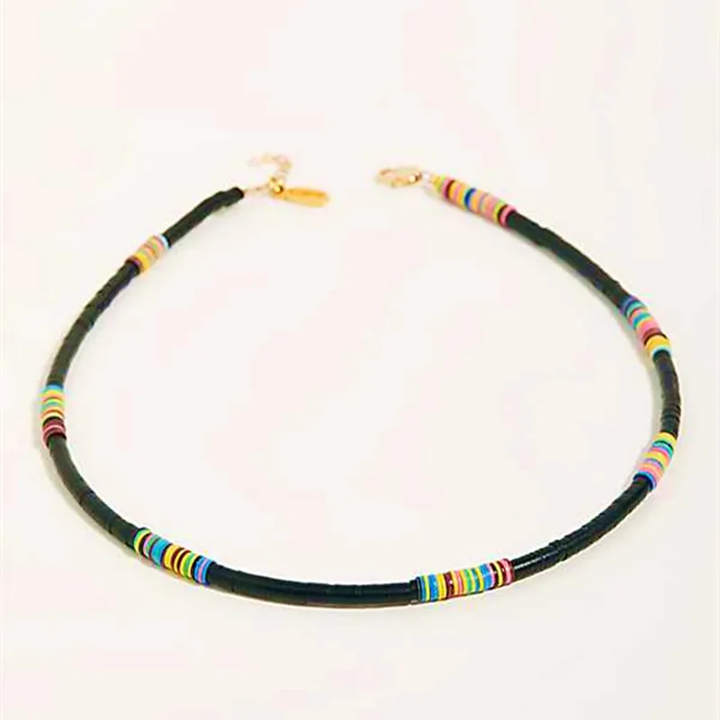

women boho choker STATEMENT NECKLACE 2019 New Silicone Disc Conjecture Rosemary Ladies Fashion Accessories Valentine's Day Gift