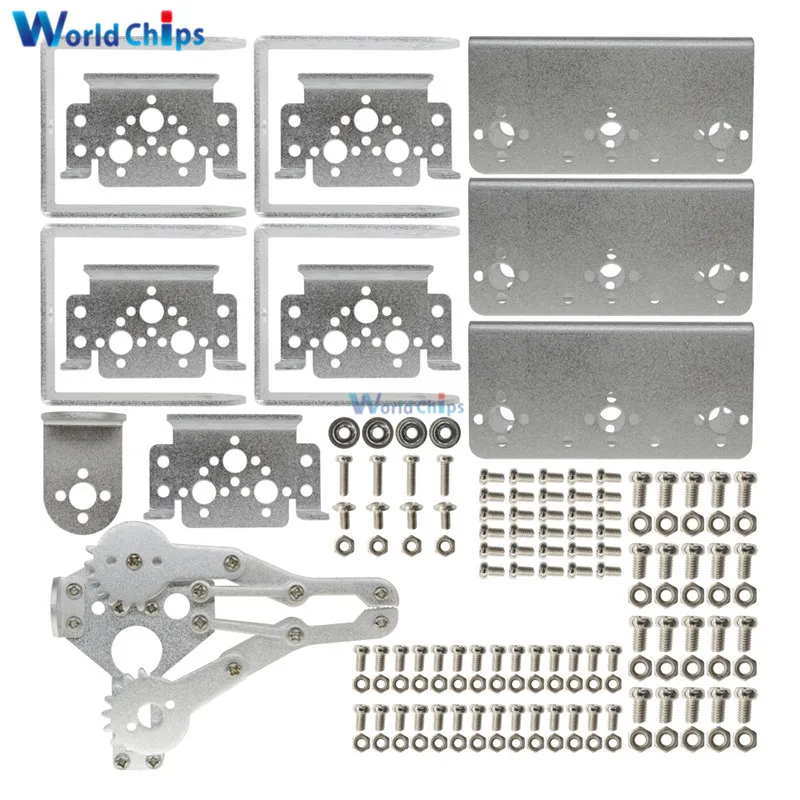 Манипулятор ROT3U 6DOF Freedom механическая рука робота трехмерное вращение 6 Серводвигатель Sillver Metal gear для Arduino