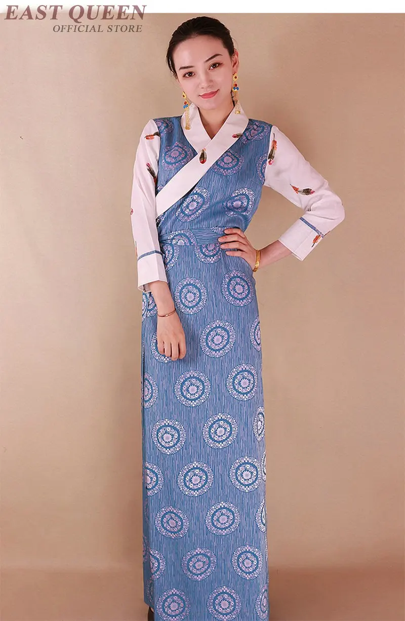 Тибетское платье Тибетский одежда китайское платье cheongsam qipao orienal Китай Традиционный китайский одежда для женщин AA4051