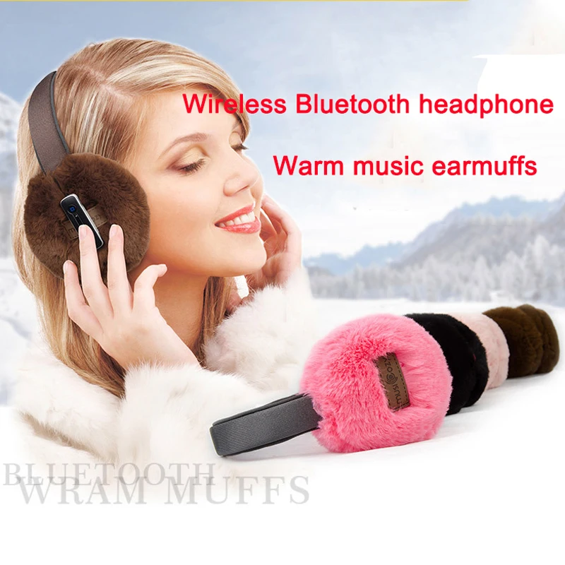 ME 02X плюшевые теплые наушники беспроводные Bluetooth стерео музыка с функцией
