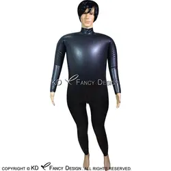 Black Sexy Inflatable Latex Catsuit With Back Zip Rubber Bodysuit Overall Zentai Body Suit LTY-0083