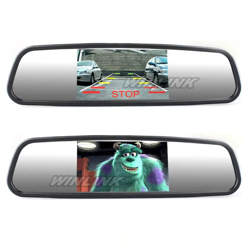 

Free shipping! 4.3" TFT Car Monitor Mirror View Rearview Auto LCD Screen Backup Camera for Car Reversing Record