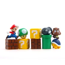 Buy 10pcs/set Super Mario Bros Bundle Blocks Figures Mario Goomba Luigi Koopa Troopa and Mushroom Mini Figures Toys Free Shipping