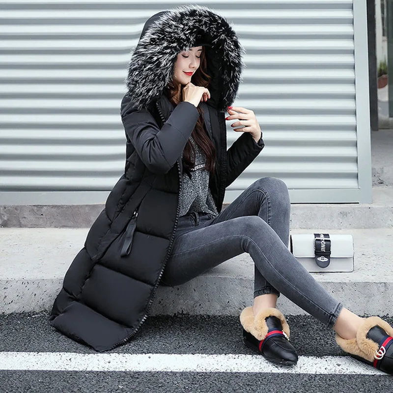 

Jacket Women coat 2019 new parka women winter coat long slim solid color cotton warm winter jacket women fashion women coat