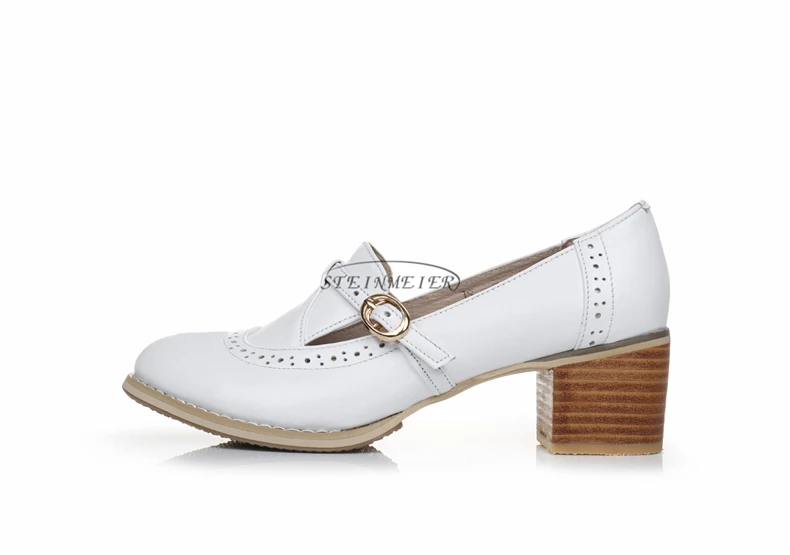 Женская обувь из натуральной кожи; американский размер 9; дизайнерские винтажные туфли-лодочки ручной работы на высоком каблуке с круглым носком; цвет розовый, белый, синий; коллекция года; сезон весна