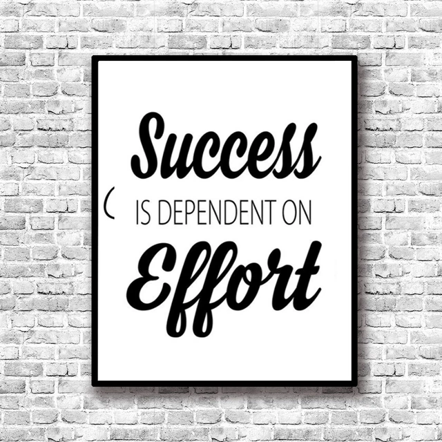 Success Inspiring Quotes Painting by Numbers Canvas Art