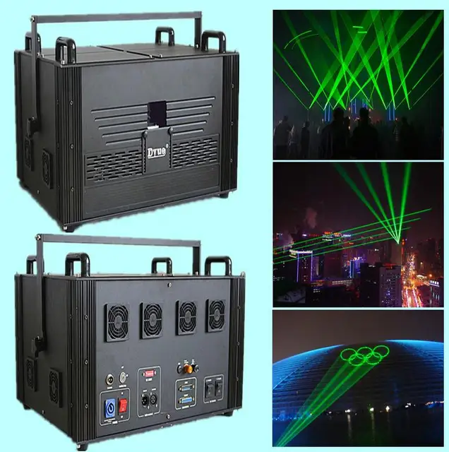 10W 15W 20W 532nm Landmark Laser Light Single Green Laser Light Show
