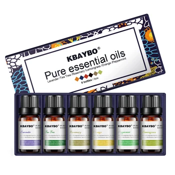 

Essential Oil for Diffuser, Aromatherapy Oil Humidifier 6 Kinds Fragrance of Lavender, Tea Tree, Rosemary, Lemongrass, Orange