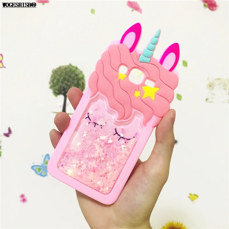 

Liquid Unicorn Case for Samsung Galaxy S7 Edge S8 S9 Plus J3 J5 J7 Grand J2 Prime 2016 2017 Note 8 Quicksand Soft Silicone Cover