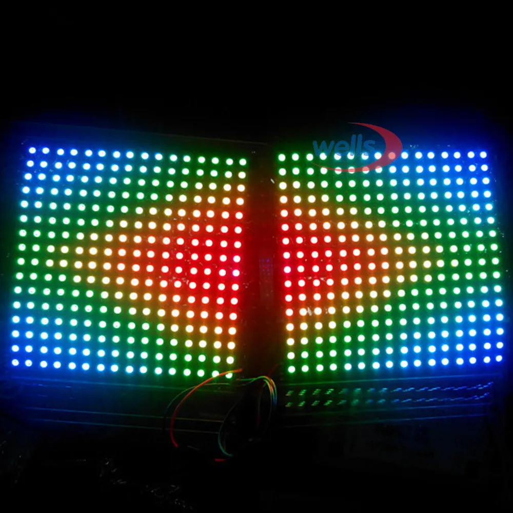 8*8 16*16 8*32 WS2812 WS2812B 5050 RGB полноцветная Гибкая Пиксельная панель 64 256 светодиодов 5 в