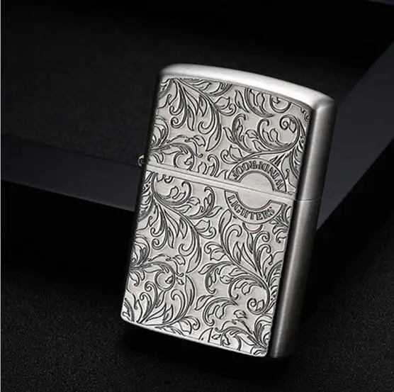 

CHIEF new silver, Tang grass, creative metal lighter, kerosene lighter.gift package