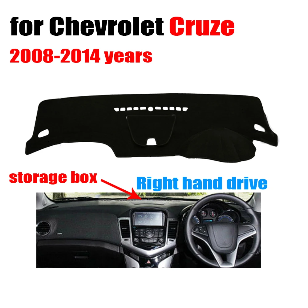 Car dashboard cover mat for Chevrolet Cruze 2008 2014 with storage box