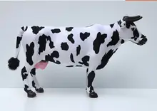 artificial dairy cow model large 53x30cm polyethylene&furs cow,handicraft home garden decoration gift a2045