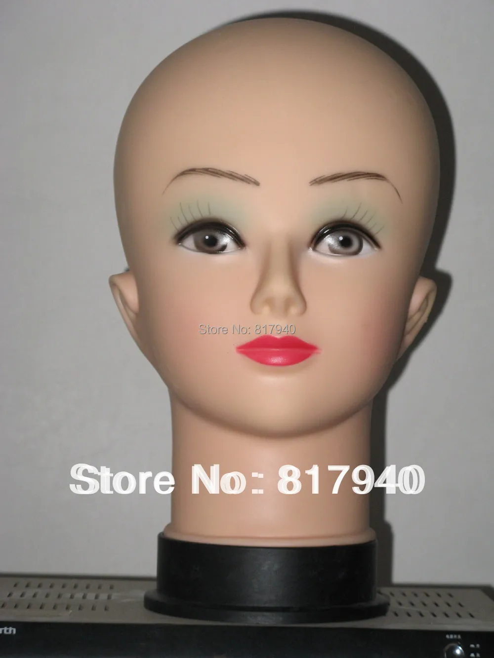 High quality Realistic Plastic female mannequin manikin dummy head for