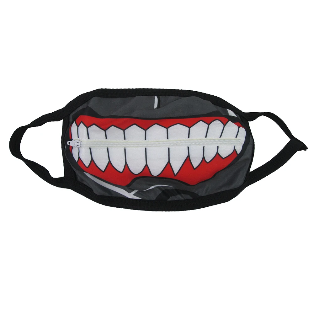 

Tokyo Ghoul Cosplay Ken Kaneki Half Face Cartoon Logo Mask Respirator