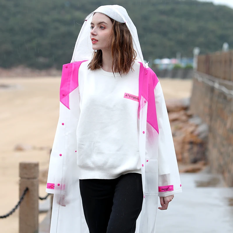 

Rainfreem New Design Tour Hiking Raincoat Unisex Contrast Color Rainwear Easy Carry Light Rain Gear Wholesale/Custom Made