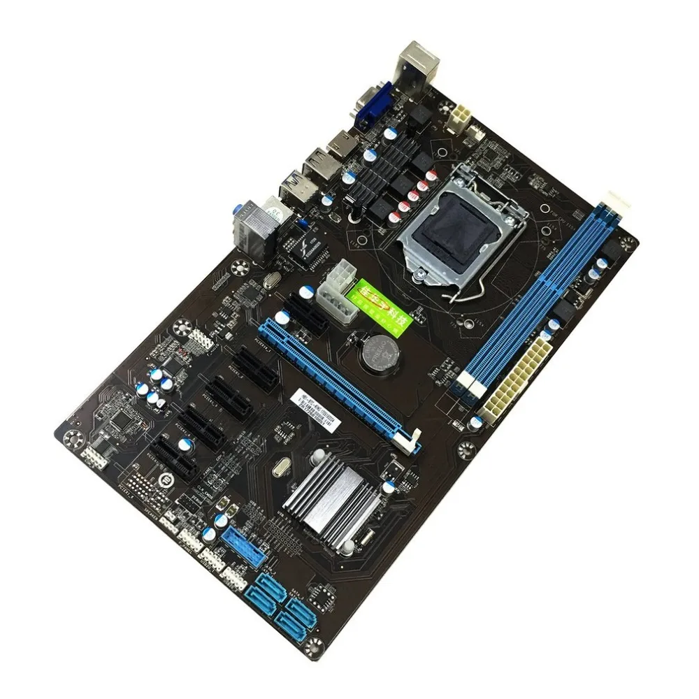 6 GPU горная материнская плата с 6 шт. PCI-E удлинитель Riser Card Поддержка DDR3 USB компьютерная материнская плата для BTC Eth Rig эфириума